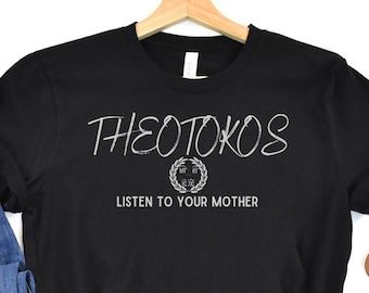 Theotokos T-Shirt, Mary Mother of God, Orthodox Christian Tee