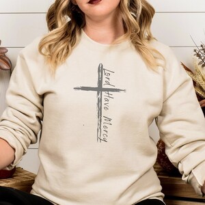Lord Have Mercy Cross, Christian Sweatshirt, Women’s Sweatshirt, Orthodox, Sweatshirt, Christian, Faith Sweatshirt, Cross Sweatshirt, Prayer