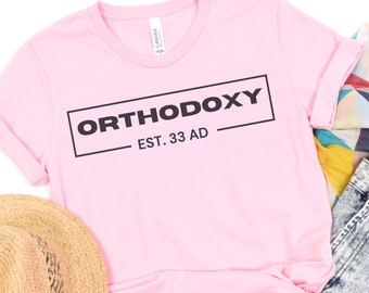 Est. 33AD shirt, Orthodox T-shirt, Christian T-shirt, Womens T-shirt, Orthodox, T-shirt, Orthodox Christian, Faith T-shirt, Pink Shirt