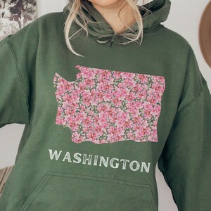 Washington State Flower Sweatshirt, Wildflower Hoodie, Wild Flowers, Floral Sweatshirt, Flower Shirt, Cadeau voor vrouwen, Pacific Rhododendron