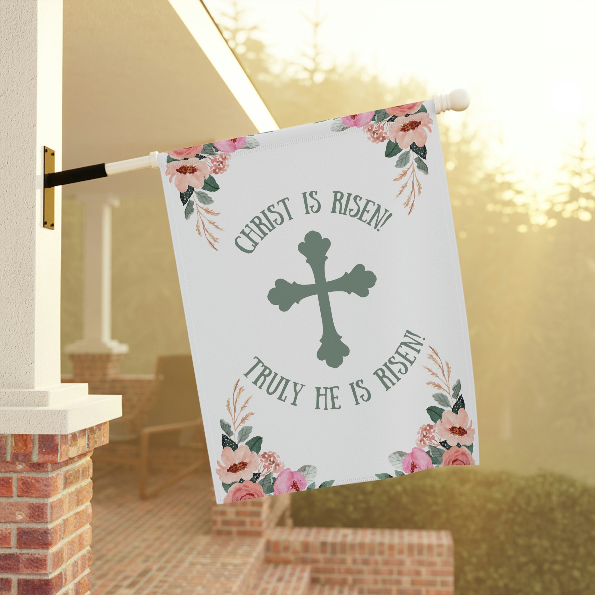 Easter Gift, Resurrection, Easter Garden Flag, Pascha Banner, Christ Is Risen, Truly He is Risen, Russian Cross, Orthodox Easter, Garden