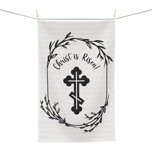 Orthodox Easter, Easter Gift, Resurrection, Easter Basket Cover, Pascha Basket Cover, Christ Is Risen, Indeed He is Risen, Russian Cross
