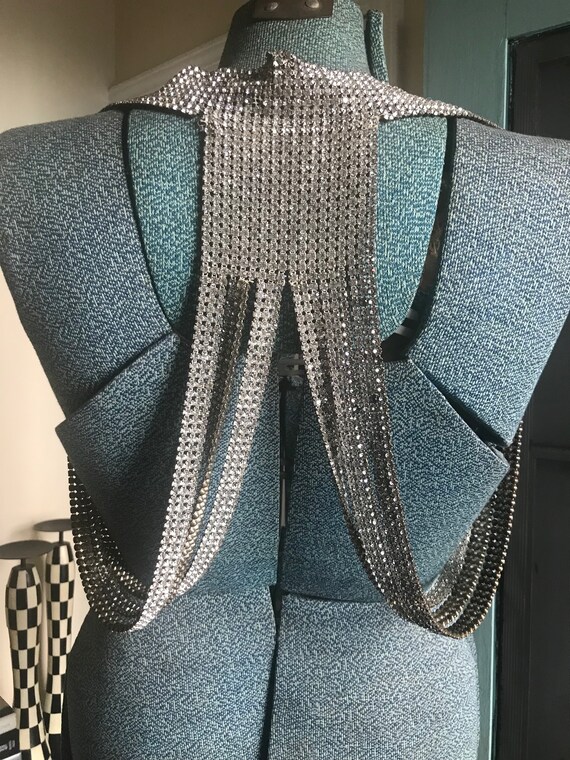 Amazing Vintage Rhinestone Vest! 1950's Showgirl C