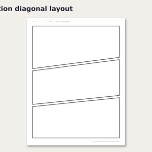 Manga Panel Templates preview: Action diagonal layout