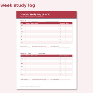Hiragana & Katakana Workbook preview: 12-week study log
