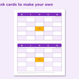 Anime Convention Bingo preview: Blank cards to make your own