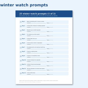 Winter Anime Watch Challenge preview: 25 winter watch prompts
