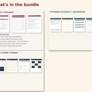 Inside pages from the three holiday kits in the bundle