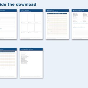 Inside the VTuber Model Commission Brief: sample pages