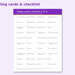 Anime Convention Bingo preview: Calling cards & checklist