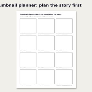 Manga Panel Templates preview: Thumbnail planner: plan the story first