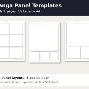 Manga Panel Templates cover showing sample pages