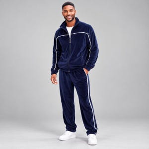 【希少】50s hartag S/S Cotton Velvet Sweat 90s Velour Tracksuit - Etsy