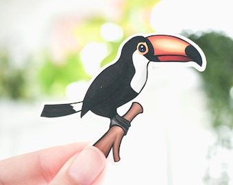 Toco Toucan - Matte Vinyl Sticker - 3 x 2.1 Inches