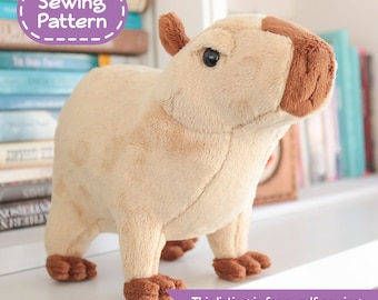 Capybara Stuffed Animal Sewing Pattern - PDF Digital Download - Plush Sewing DIY Project - No Physical Items Sent