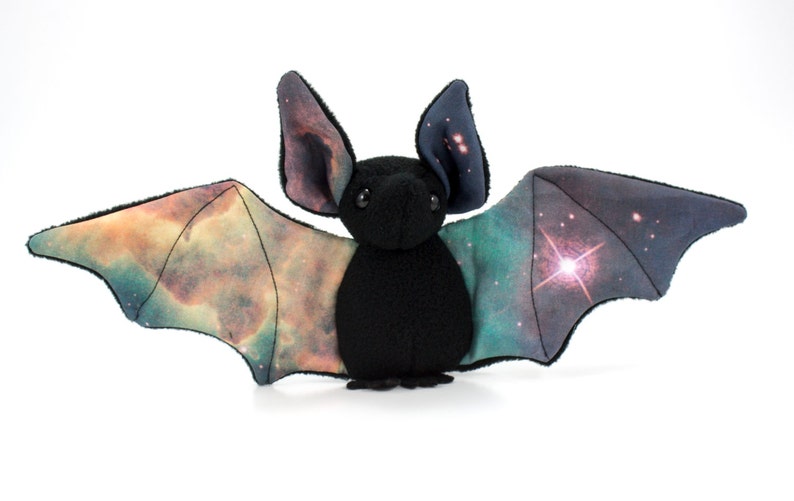 Galaxy Print Bat Stuffed Animal Plush Toy Fleece Space Bats | Etsy