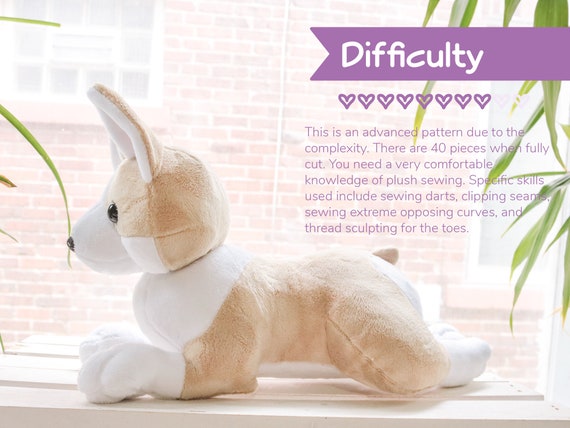 Laying Corgi Stuffed Animal Sewing Pattern PDF Digital Download Plush Sewing  DIY Project No Physical Items Sent - Etsy Canada
