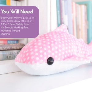 Whale Shark Stuffed Animal Sewing Pattern PDF Digital Download Plush Sewing DIY Project No Physical Items Sent image 3