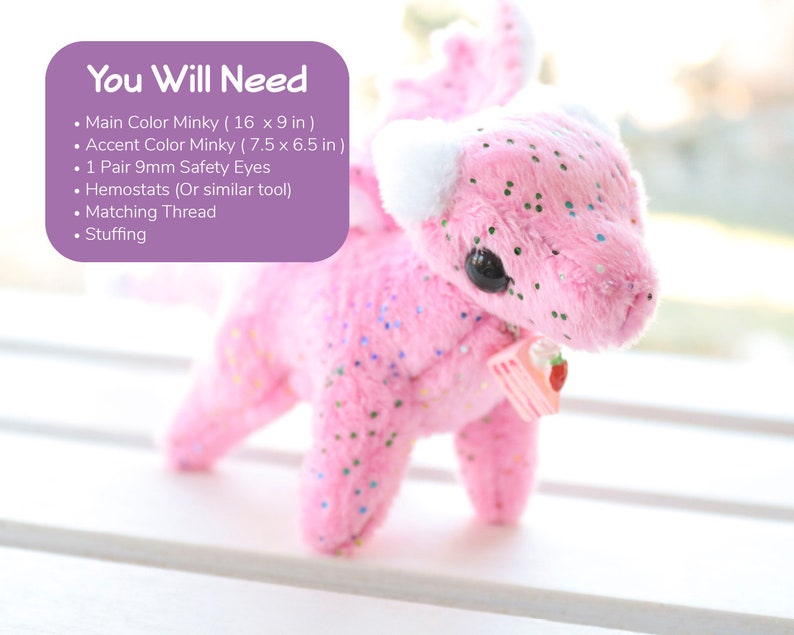 Tiny Dragon Stuffed Animal Sewing Pattern PDF Digital Download Plush Sewing DIY Project No Physical Items Sent image 3