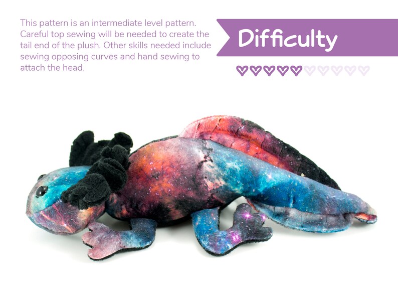Axolotl Stuffed Animal Sewing Pattern PDF Digital Download - Etsy