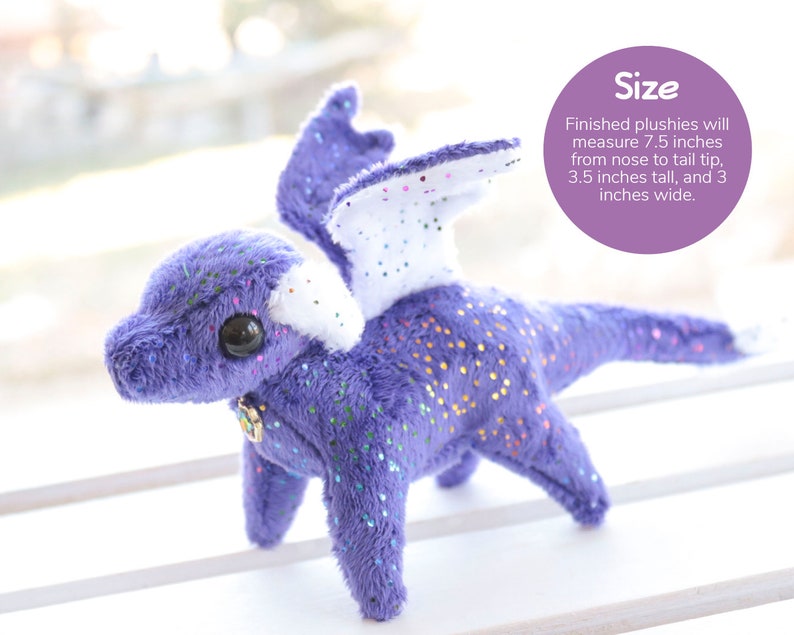 Tiny Dragon Stuffed Animal Sewing Pattern PDF Digital Download Plush Sewing DIY Project No Physical Items Sent image 4