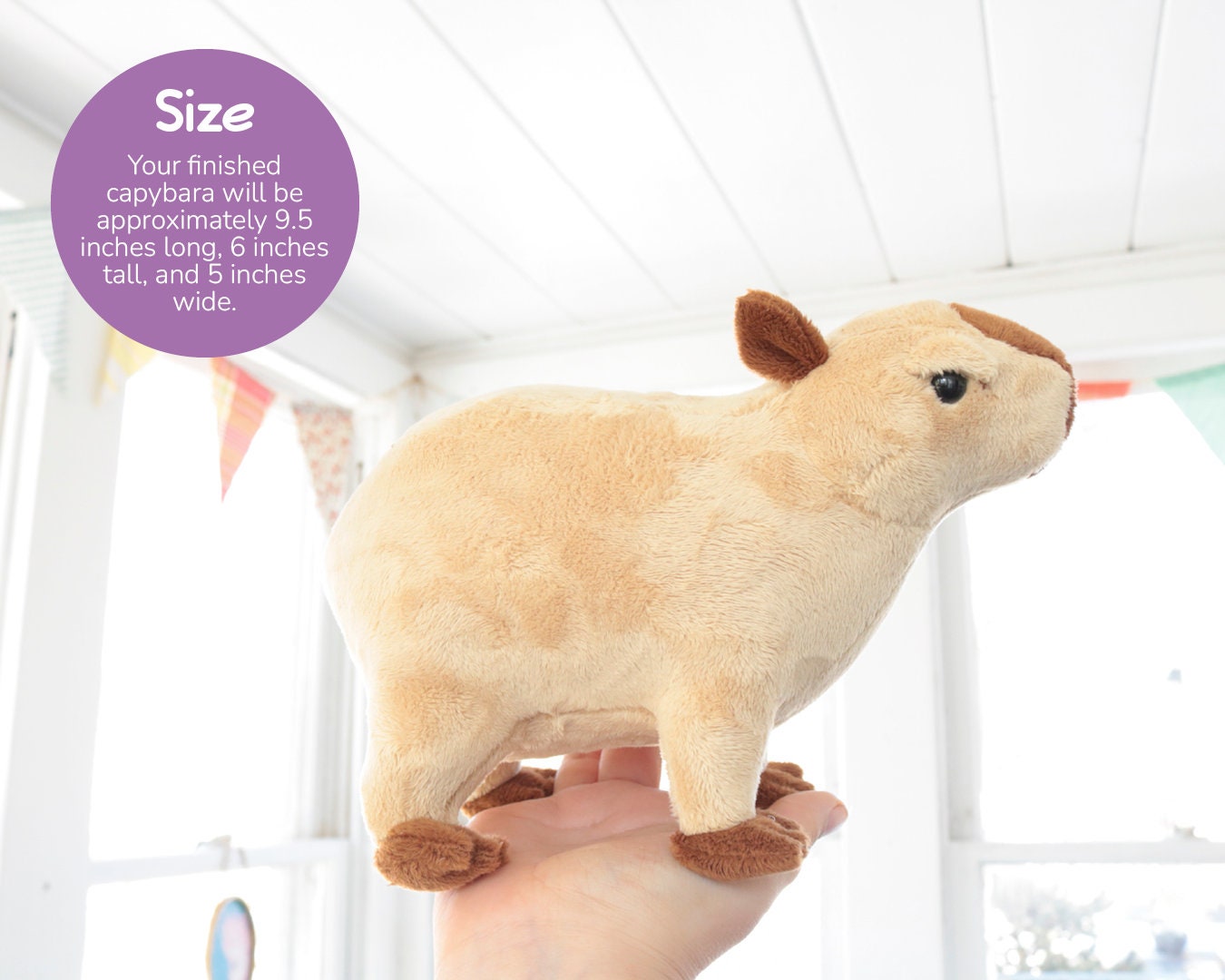 Stuffed Capybara Backpack Pattern Capybara Stuffed Animal Sewing Pattern - PDF Digital Download - No ...