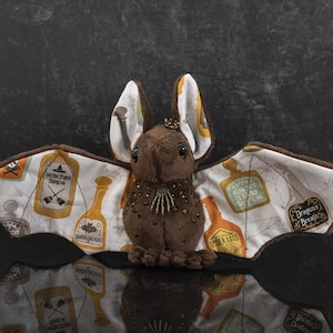 Brown Poison Bat Stuffed Animal Plush Toy - Sew Scary 2024 - SCENTED