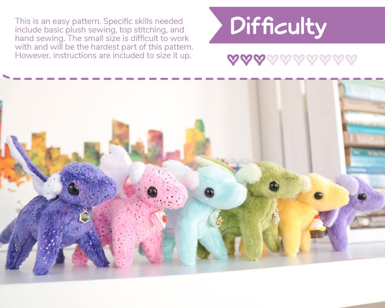 Tiny Dragon Stuffed Animal Sewing Pattern PDF Digital Download Plush Sewing DIY Project No Physical Items Sent image 2