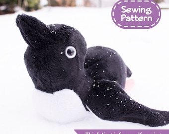 Penguin Stuffed Animal Sewing Pattern  - PDF Digital Download - Plush Sewing DIY Project - No Physical Items Sent