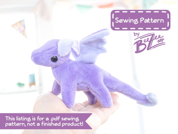 Tiny Dragon Stuffed Animal Sewing Pattern PDF Digital - Etsy Tiny Dragon Stuffed Animal Sewing Pattern PDF Digital - Etsy