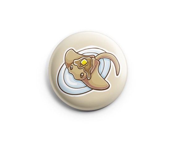 Sea Pancake Pinback Button Badge Pin Sting Ray | Etsy Sea Pancake Manta Ray pluche | Etsy