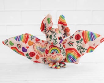 Pride Bat Stuffed Animal Plush Toy