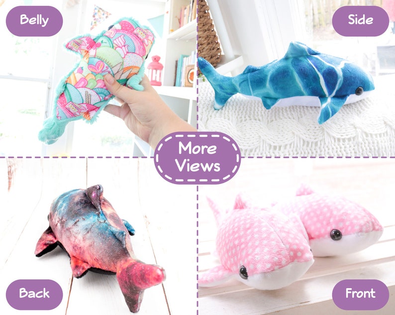 Whale Shark Stuffed Animal Sewing Pattern PDF Digital Download Plush Sewing DIY Project No Physical Items Sent image 6