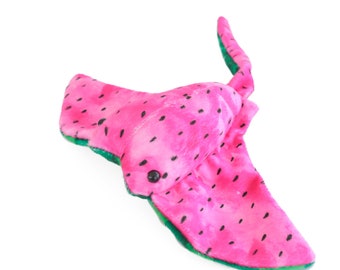 Pink Top Watermelon Stingray Stuffed Animal Plush Toy