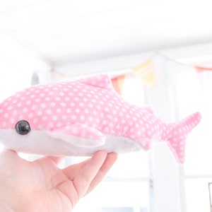 Pink Polka Dot Whale Shark Plush Stuffed Animal