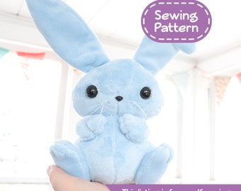 Bunny Stuffed Animal Sewing Pattern - PDF Digital Download - Plush Sewing DIY Project - No Physical Items Sent