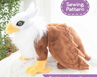 Griffin Stuffed Animal Sewing Pattern  - PDF Digital Download - No Physical Items Sent