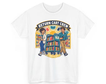 Library Volunteer Shirt, Return Cart Crew Tee, Library Helper Gift, Book Return Cart T Shirt, Library Staff Appreciation