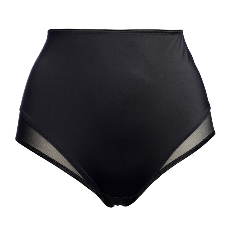 Black High Waist Bikini Panties With Sheer Mesh Detailing Etsy