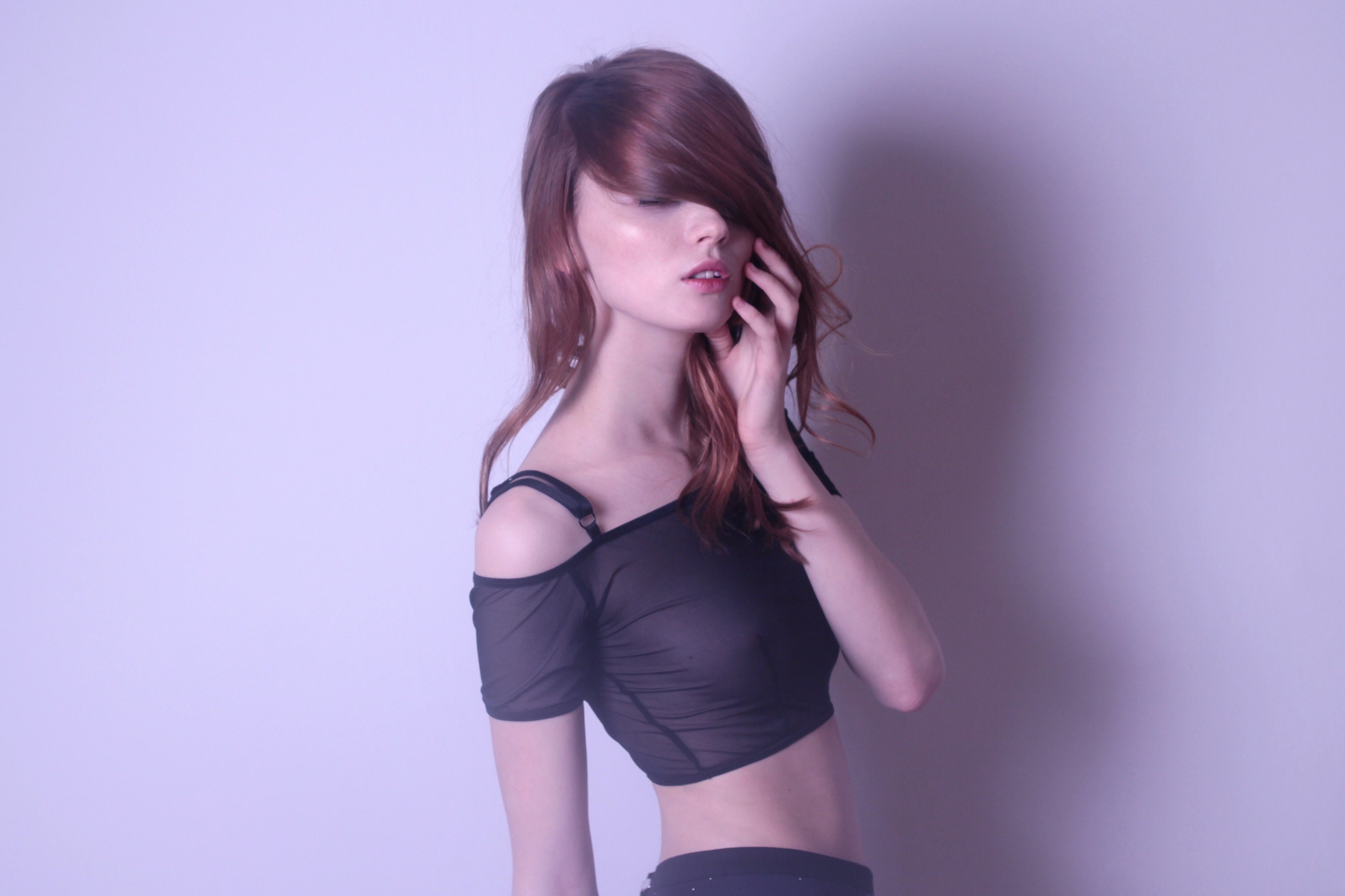 Black Mesh Crop Top With Short Sleeves Sheer See Through - Etsy