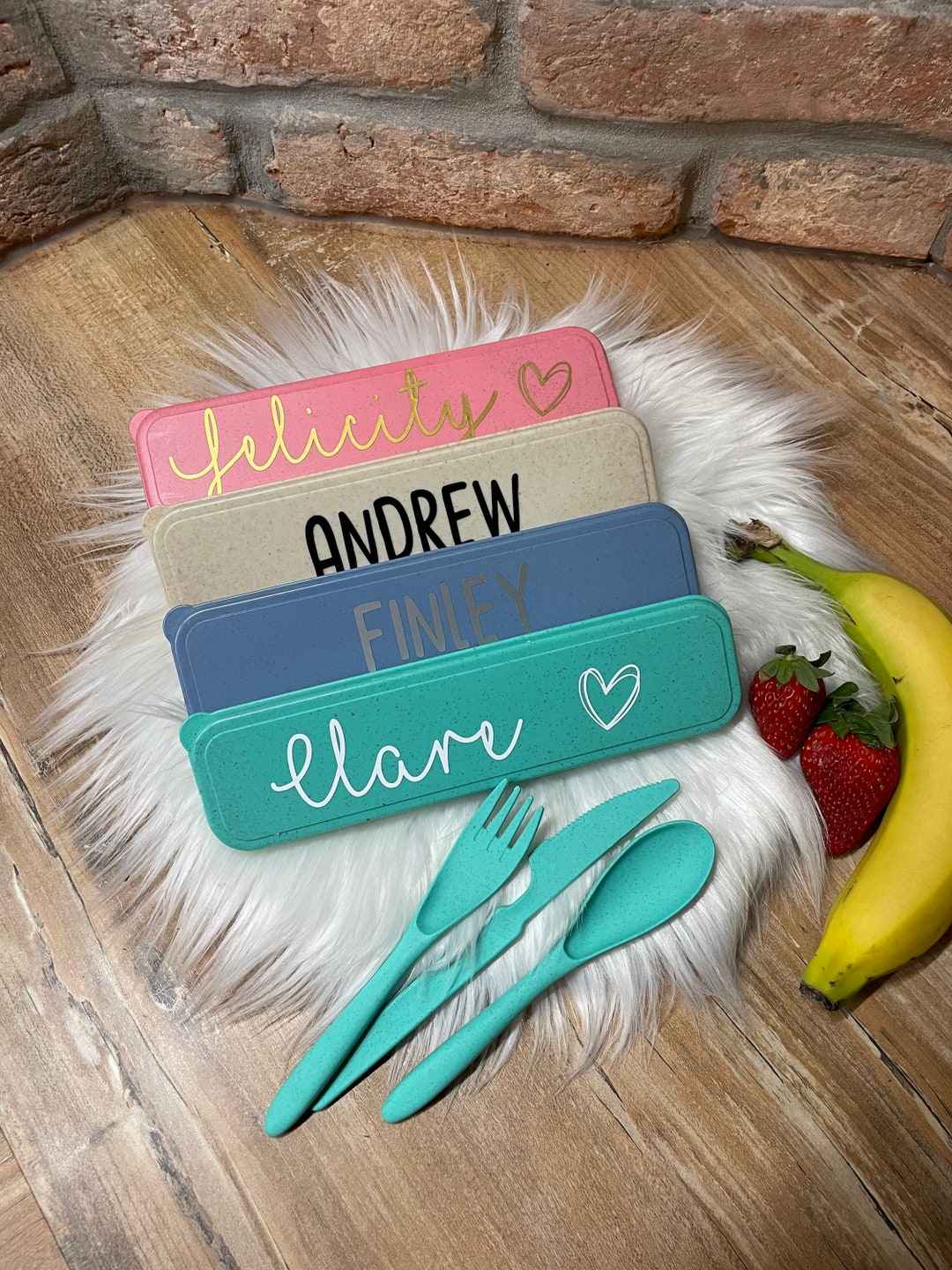 Personalised Reusable Cutlery Set Etsy UK
