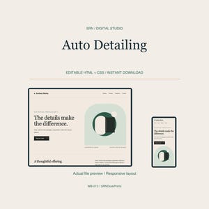 Auto Detailing Website Template - One Page Responsive HTML CSS