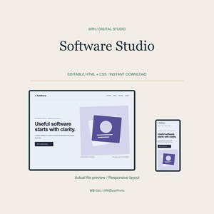 Software Studio Website Template - 3 Page HTML CSS