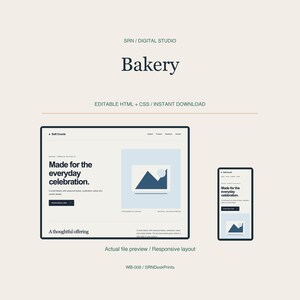 Bakery Website Template - One Page Responsive HTML CSS