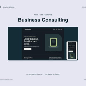 Business Consulting Website Template - 3 Page HTML CSS