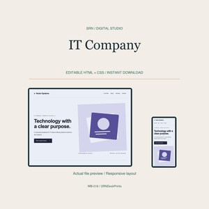 IT Company Website Template - 3 Page HTML CSS