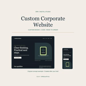 Custom Corporate Website Design - 5 Responsive Pages and Original Source Files