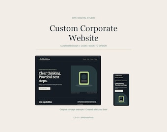 Maatwerk bedrijfswebsite - 5 responsieve pagina's en originele bronbestanden