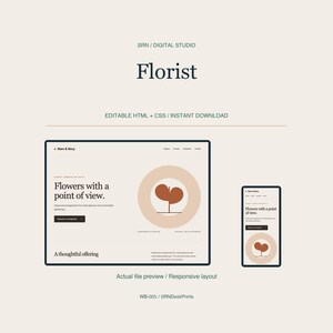 Florist Website Template - One Page Responsive HTML CSS