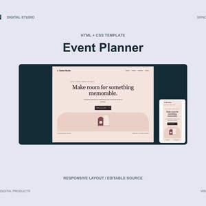 Event Planner Website Template - One Page Responsive HTML CSS